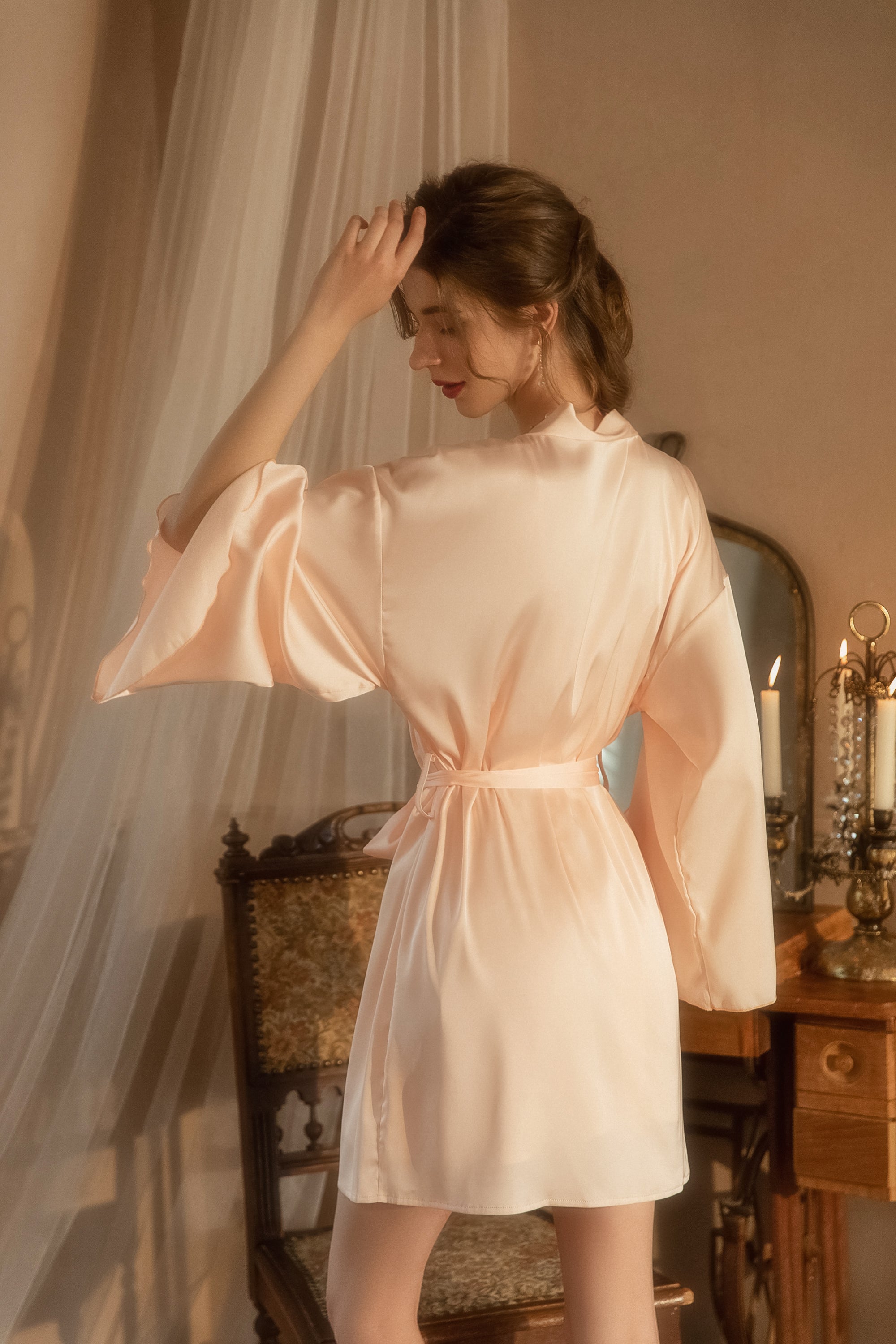 Harness Strap Lace Teddy     sheer lace robe, white lingerie, cami slip set, bridal robe, cozy & seductive