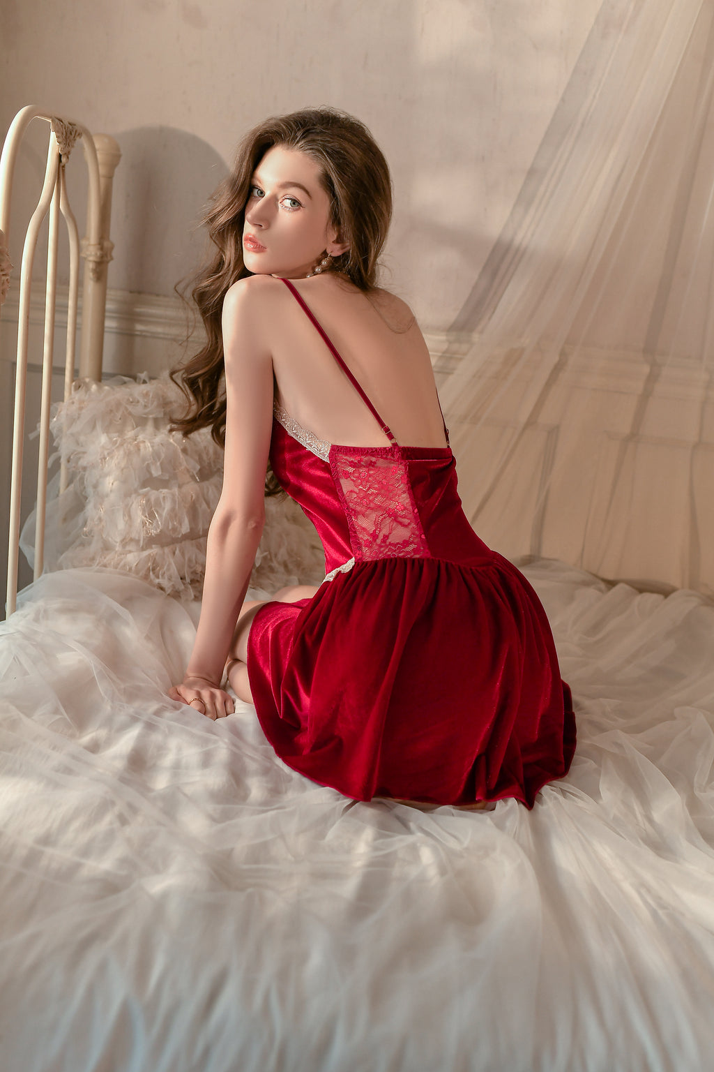 Satin Robe with Matching Lace Trimmed Cami Slip