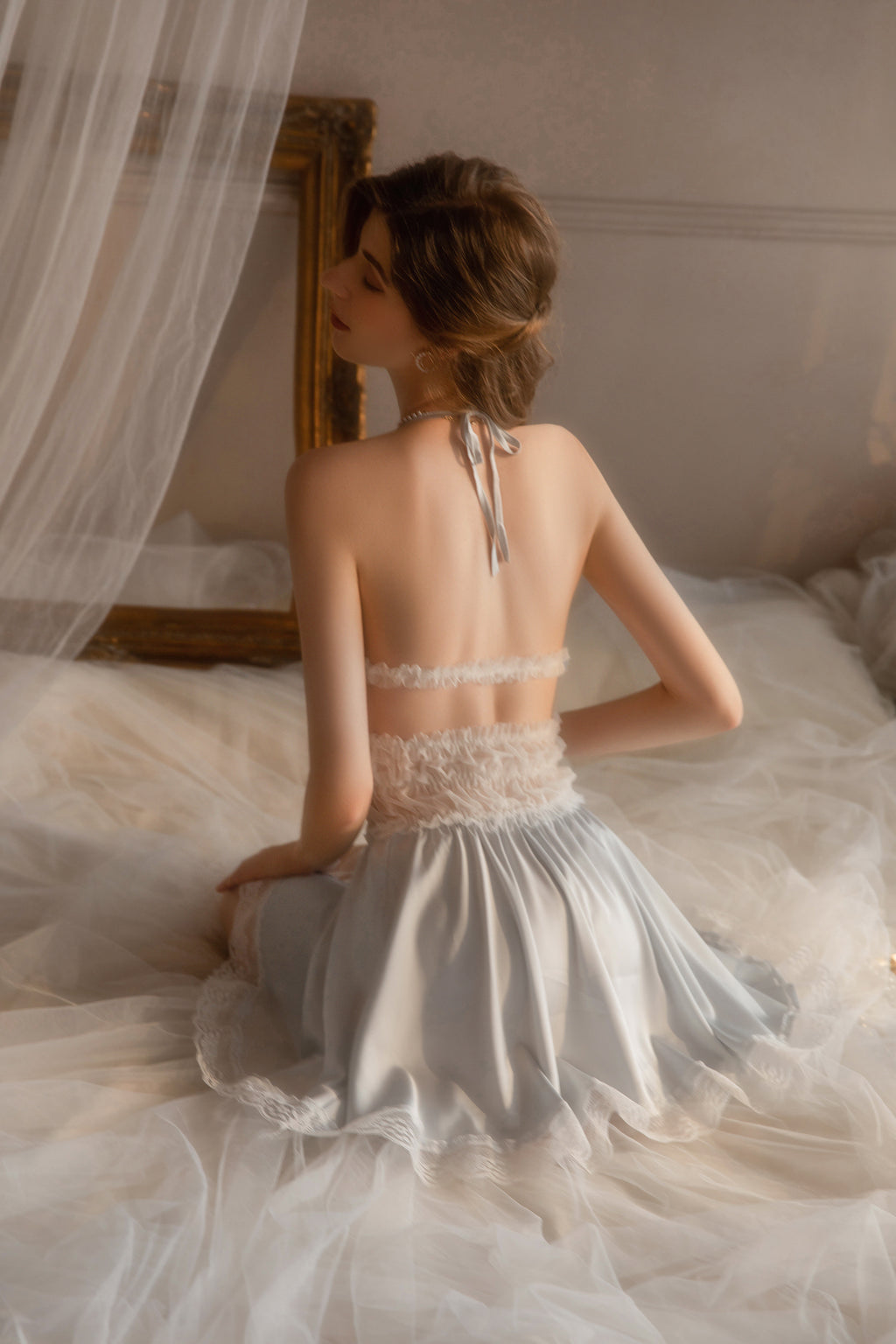 Bridal White Ruffle Babydoll