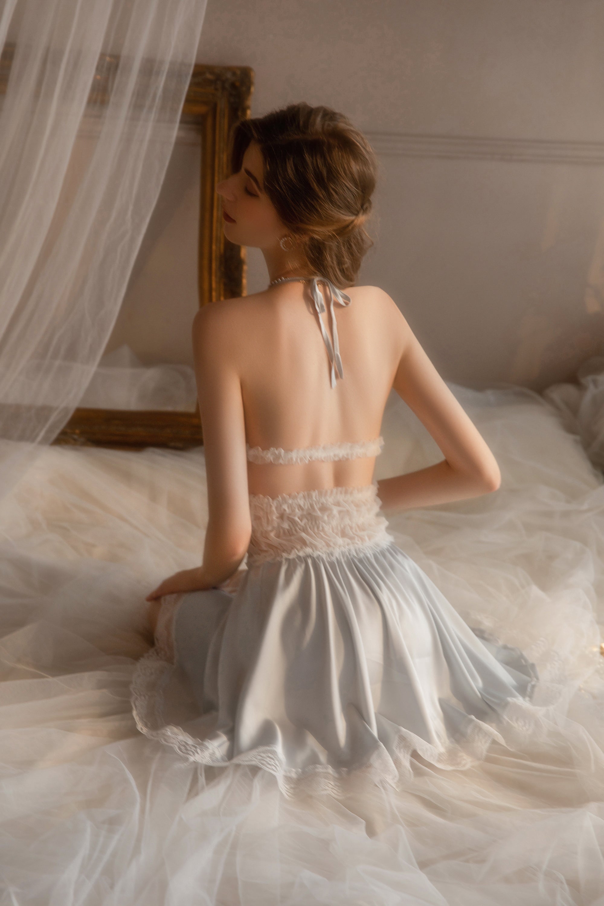 Bridal White Ruffle Babydoll