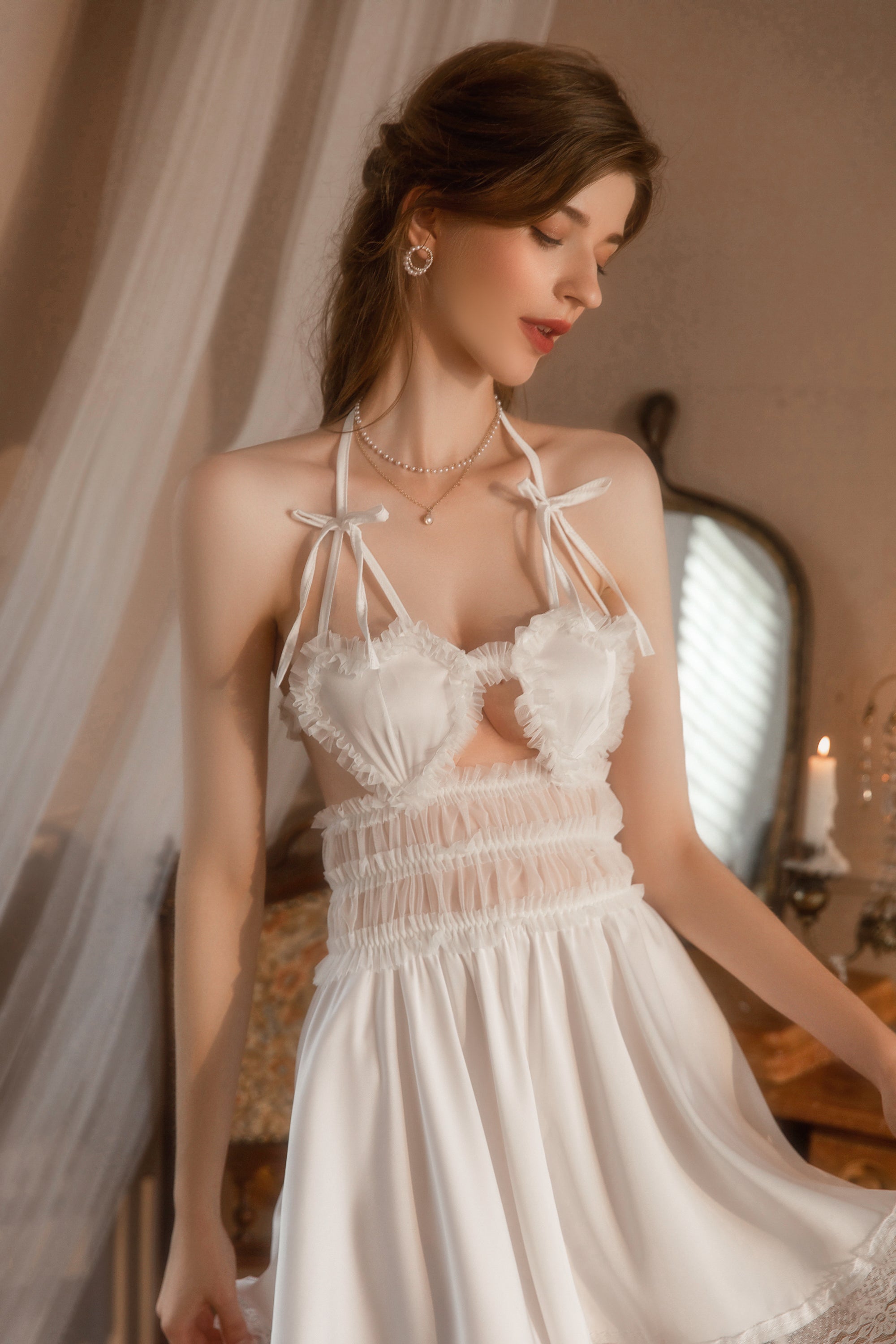 Bridal White Ruffle Babydoll
