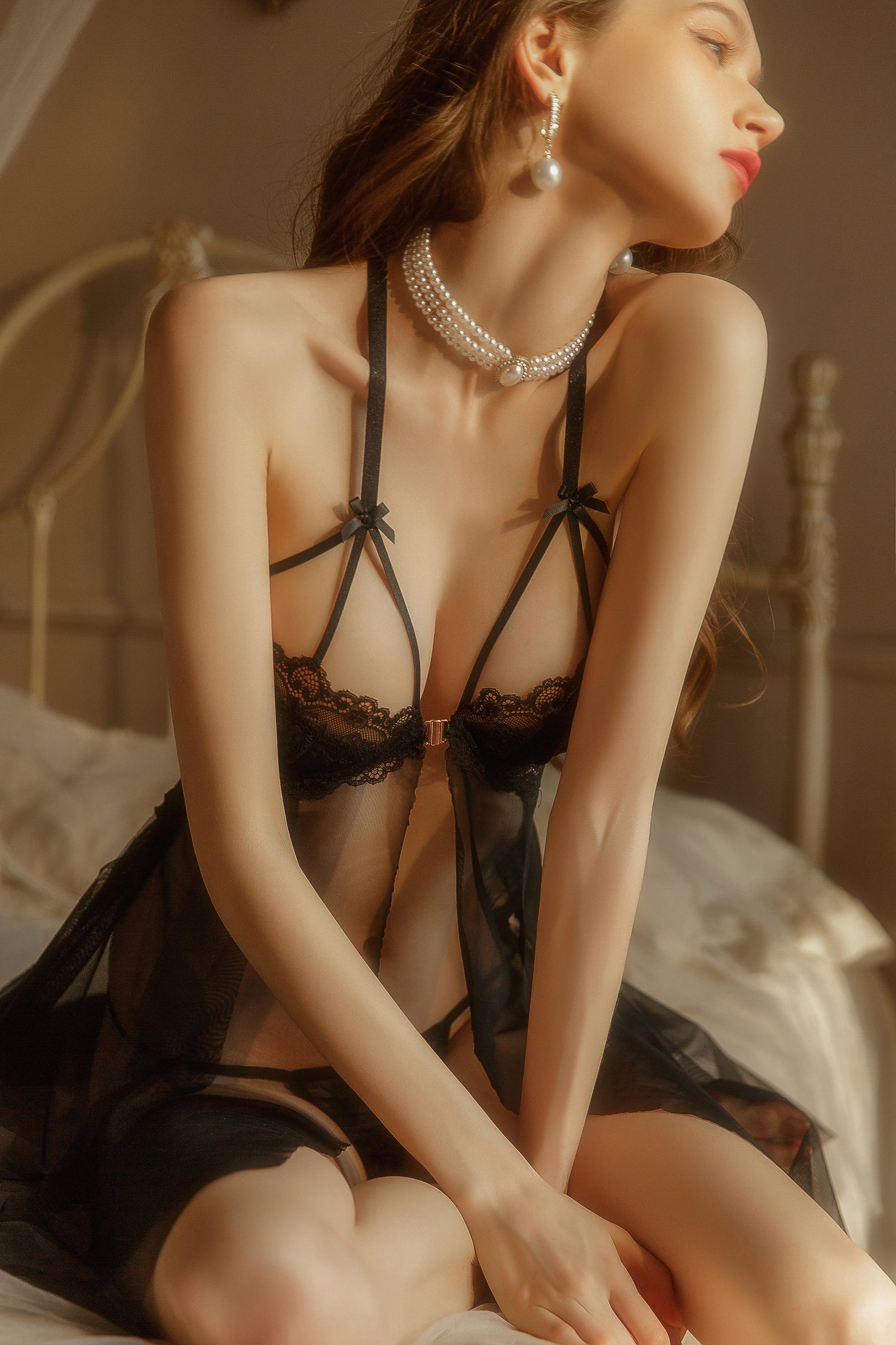 Angelic White Lace Babydoll